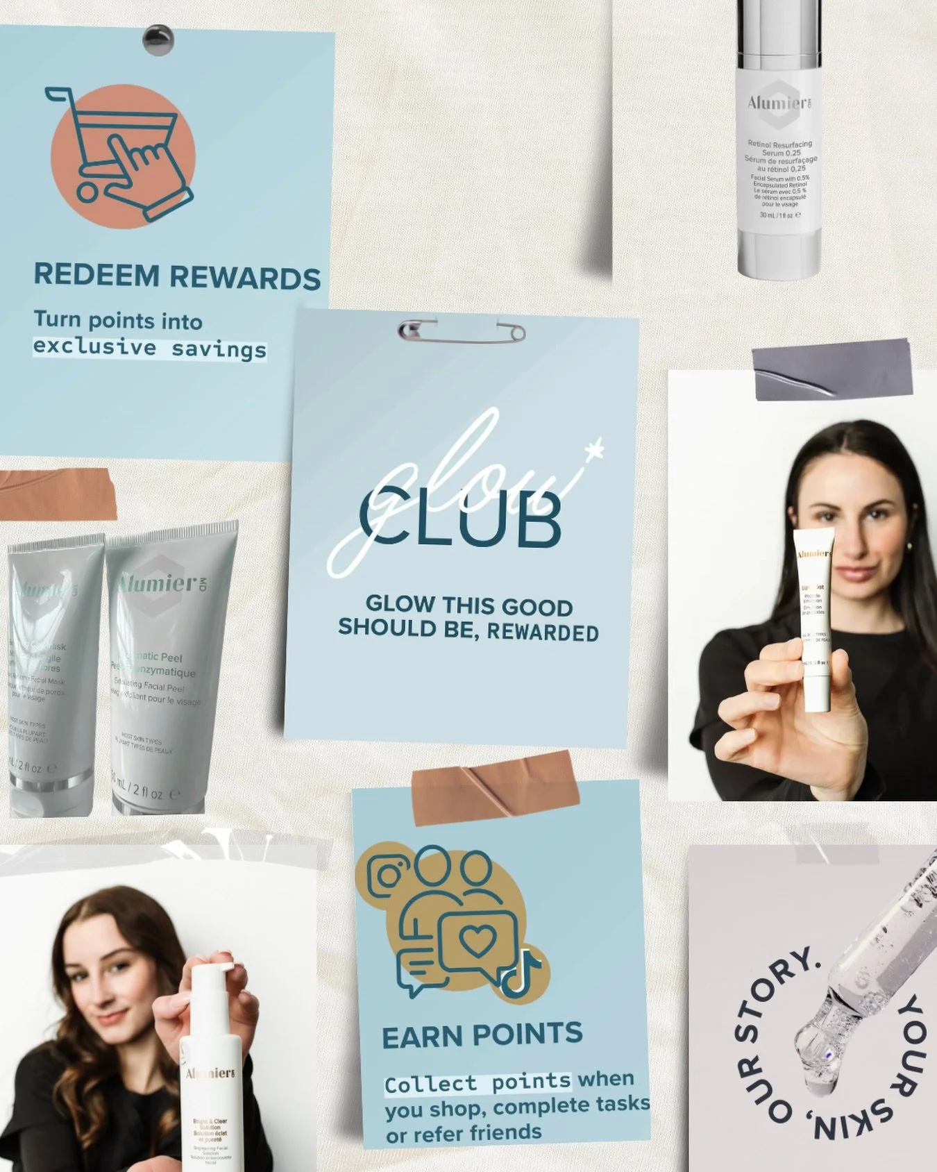 Who else loves rewards? AlumierMD's Glow Rewards has got us hooked! Collect points on online purchases, get bonus points for referrals, social follows, and newsletter sign-ups. Redeem for discounts on future buys. Join via the link in our bio!
.
.
#g