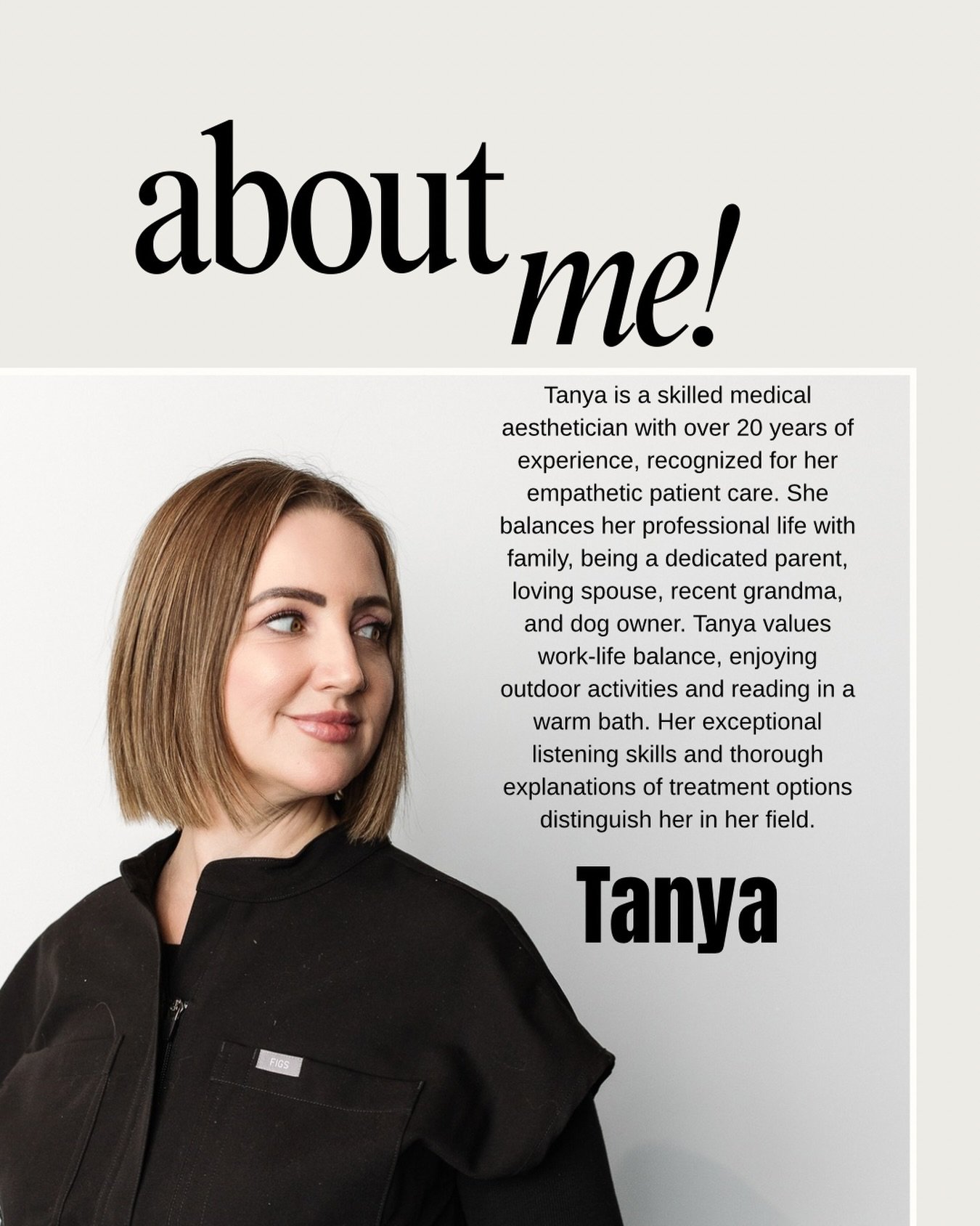 Tanya is a dedicated medical aesthetician with over two decades of experience. When she's not caring for patients, she's spending time with family or relaxing outdoors. Her empathetic nature and clear explanations set her apart. Book with Tanya today