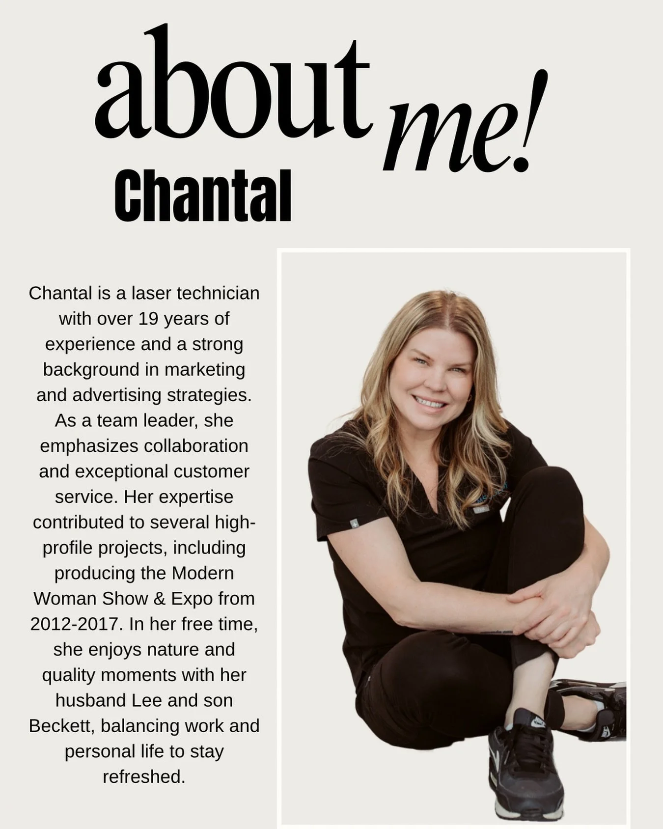 Chantal&rsquo;s been a laser technician for over 19 years and knows her stuff when it comes to marketing and advertising. As a team leader, she really values teamwork and making sure customers have a great experience. She&rsquo;s played a key role in
