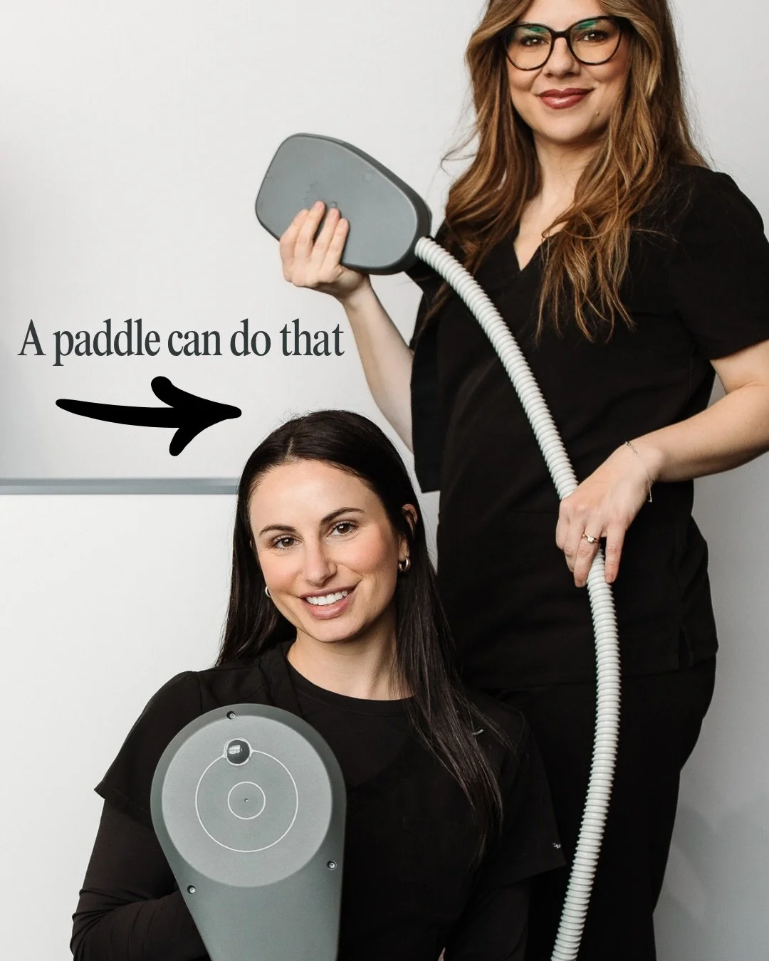 The power of the paddle. 
Emsculpt Neo is an incredible tool to build muscle. The electromagnetic energy creates super contractions which in turn tone and strengthen the area of treatment. Book in for a complimentary consultation to learn if Emsculpt
