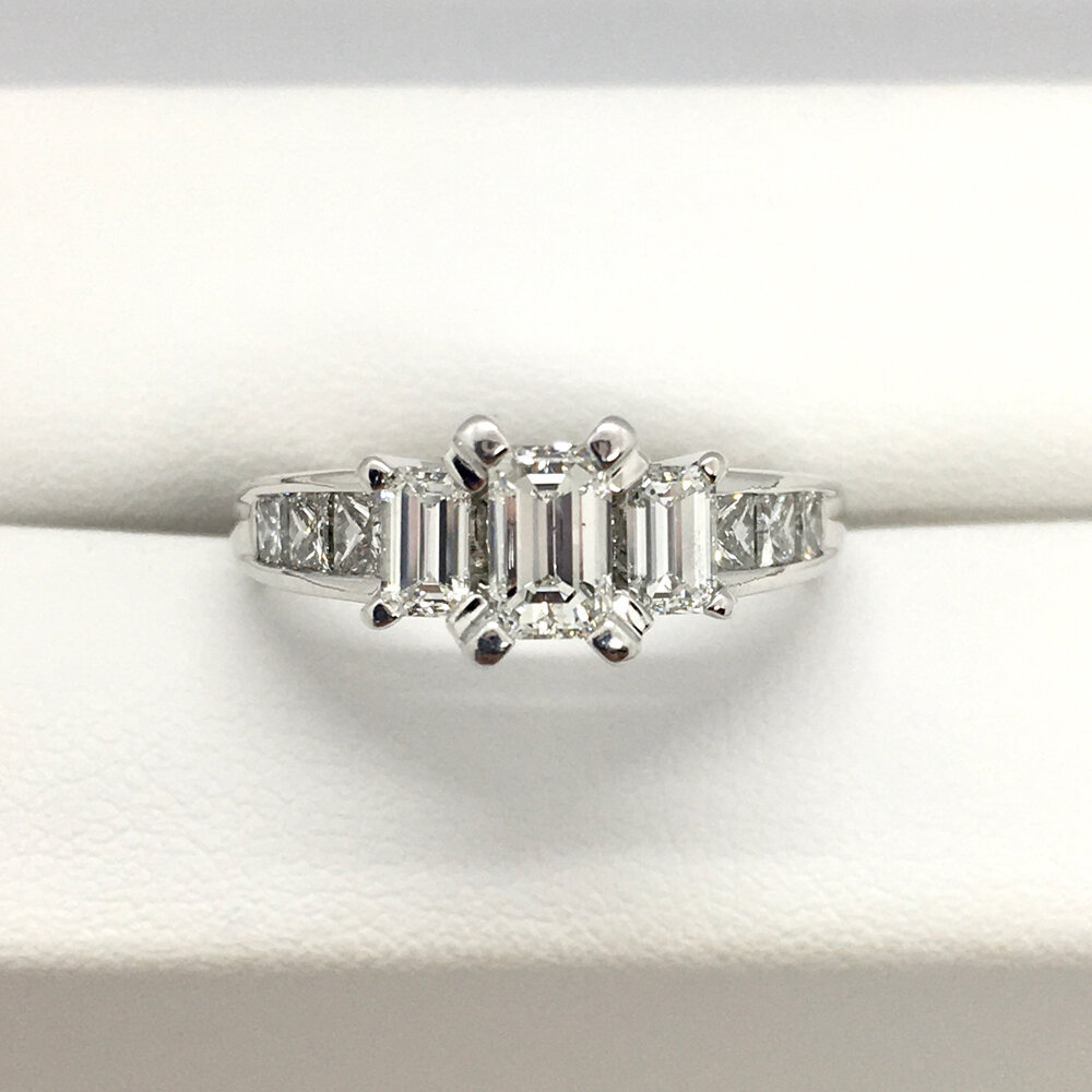 The Baguette Bar Diamond Engagement Ring | VRAI