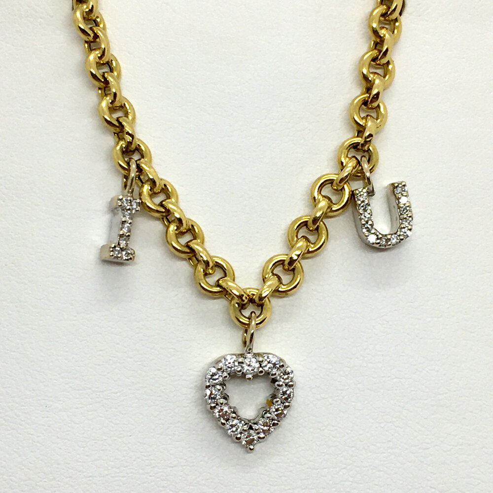 Open Heart Chain Bracelet In 18K Yellow Gold