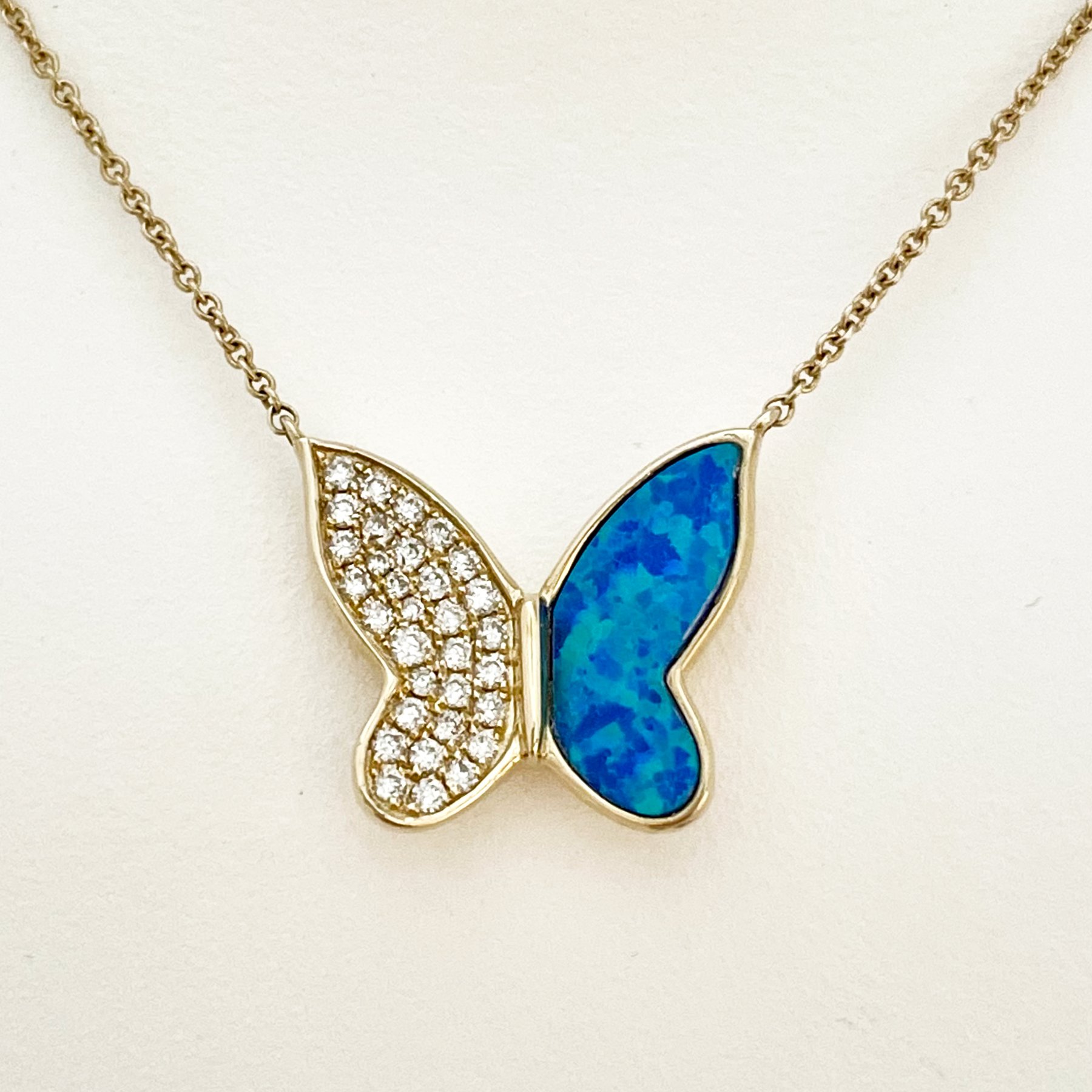 Opal and Diamond Butterfly Pendant – La Maison D'Or Jewellers