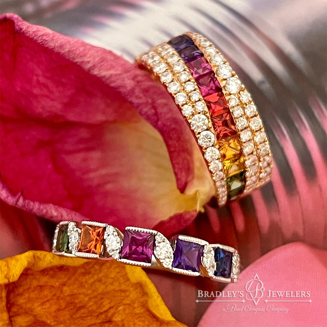 Can&rsquo;t decide on your favorite color? Now you can wear them all with Confetti colored Natural Sapphire and Diamond Jewelry! So fun and so you&hellip; at Bradley&rsquo;s Jewelers!
#ColorfulJewelry #NaturalSapphire #MultiColor #DiamondJewelry #Bra