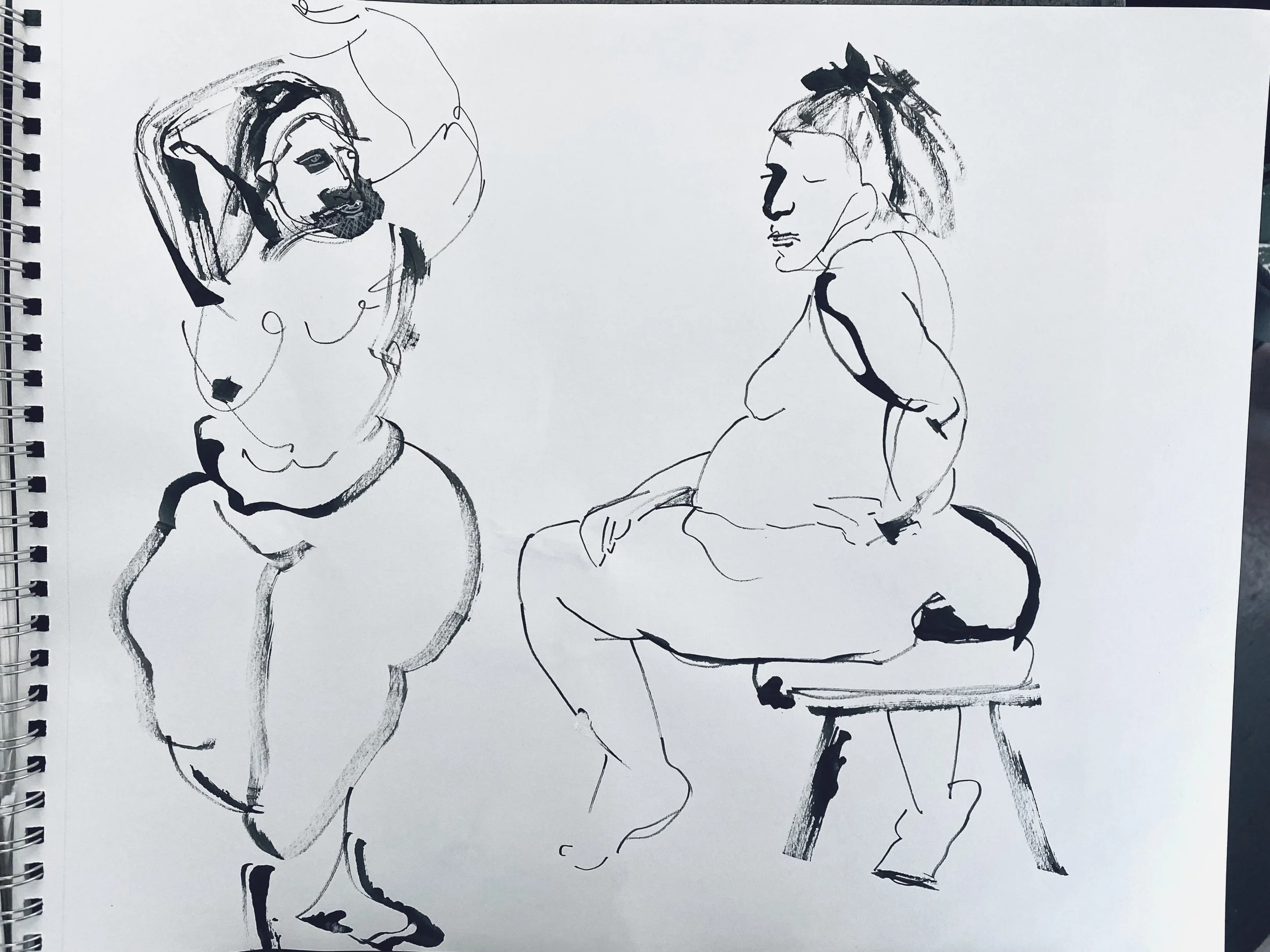  India Ink, Charcoal, Bronze Paint Various Sizes 