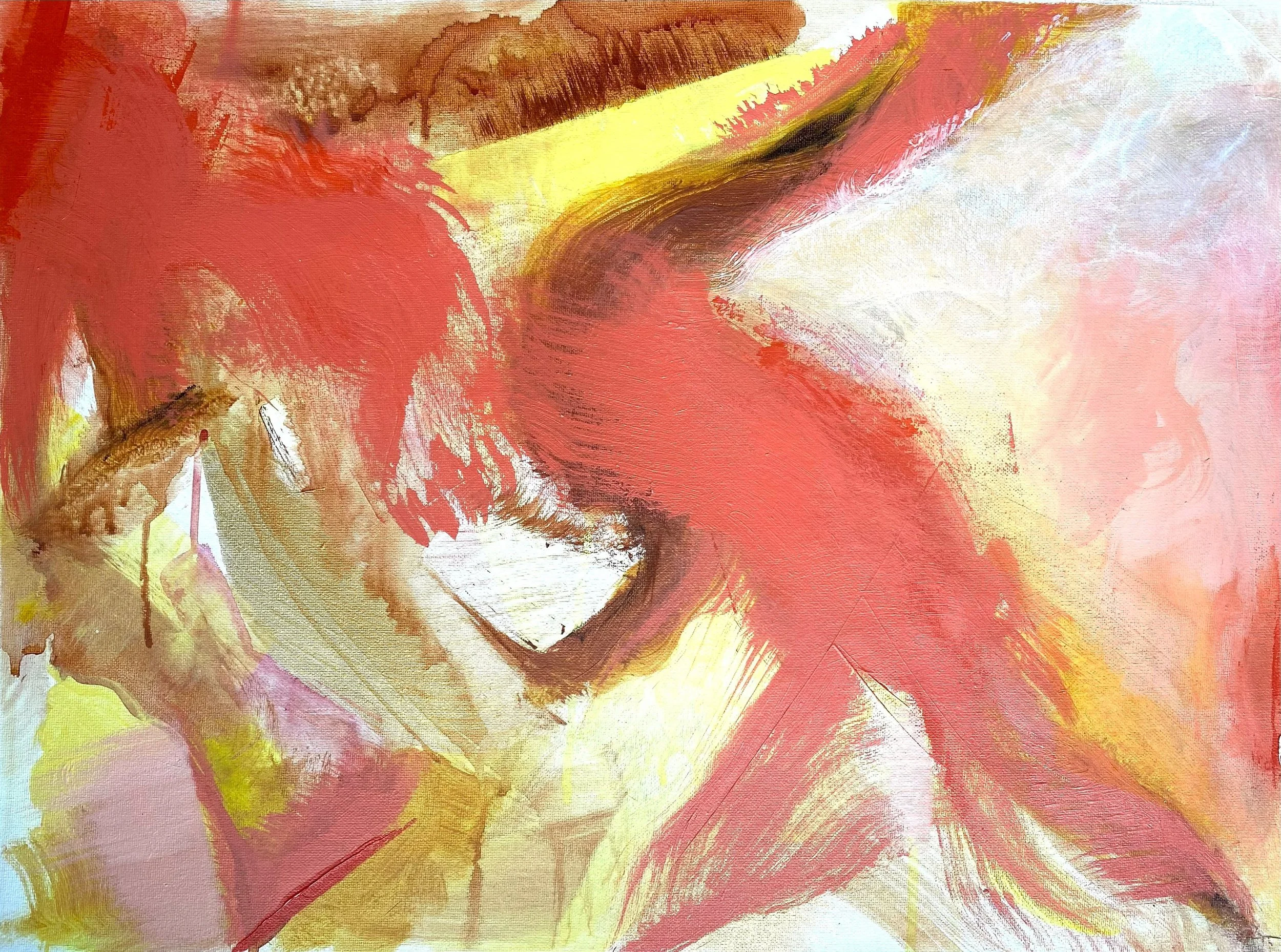  Acrylic and Oil on paper. 24x18 inches 