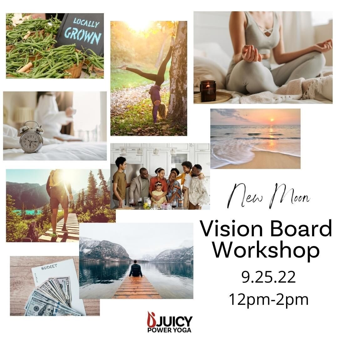 Registration is open for our New Moon Vision Board Workshop!

The New Moon is the first of the lunar phases and a wonderful time to get grounded and clear on what you'd like more of in your life. We are excited to announce the JPY New Moon Intention 