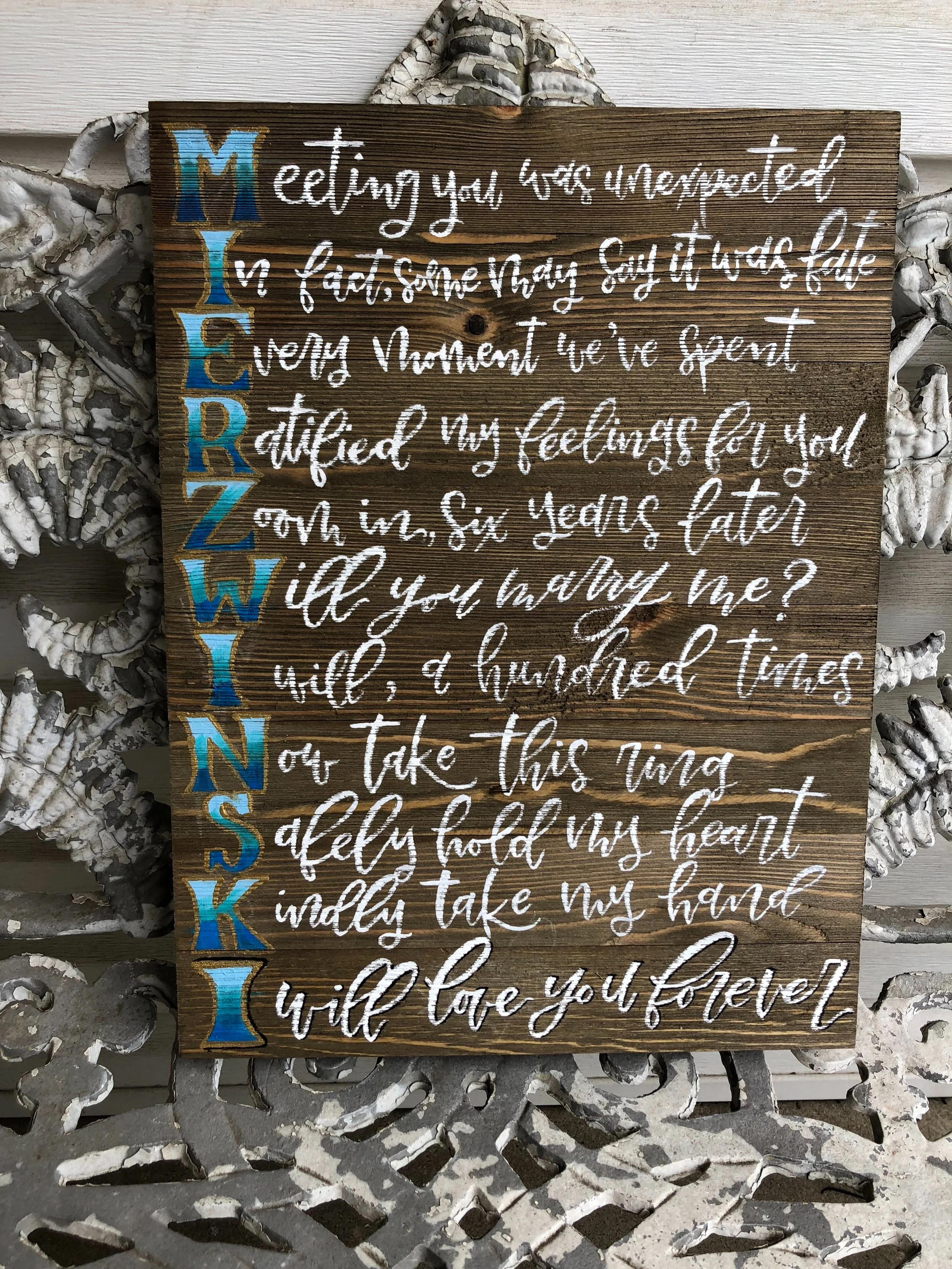 Custom wedding gift - July 2018