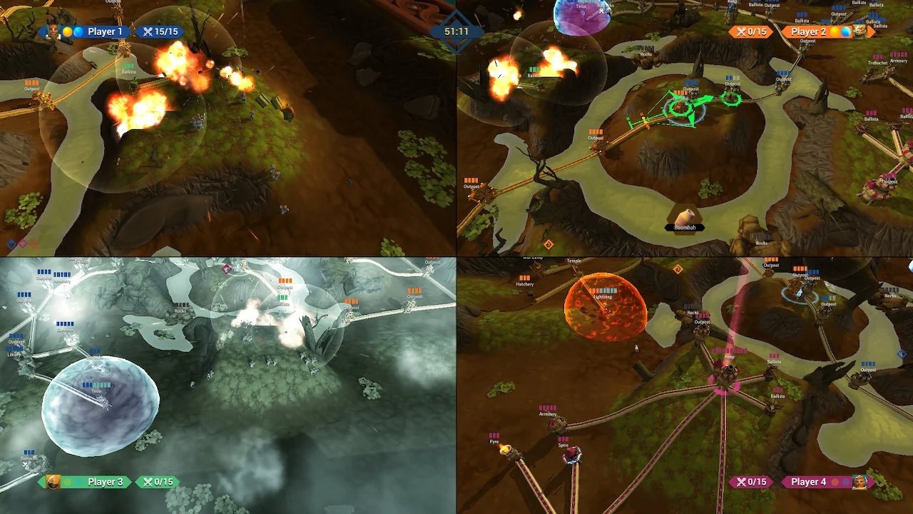 Siegecraft Commander brings 4-person split-screen multiplayer to the Nintendo Switch!