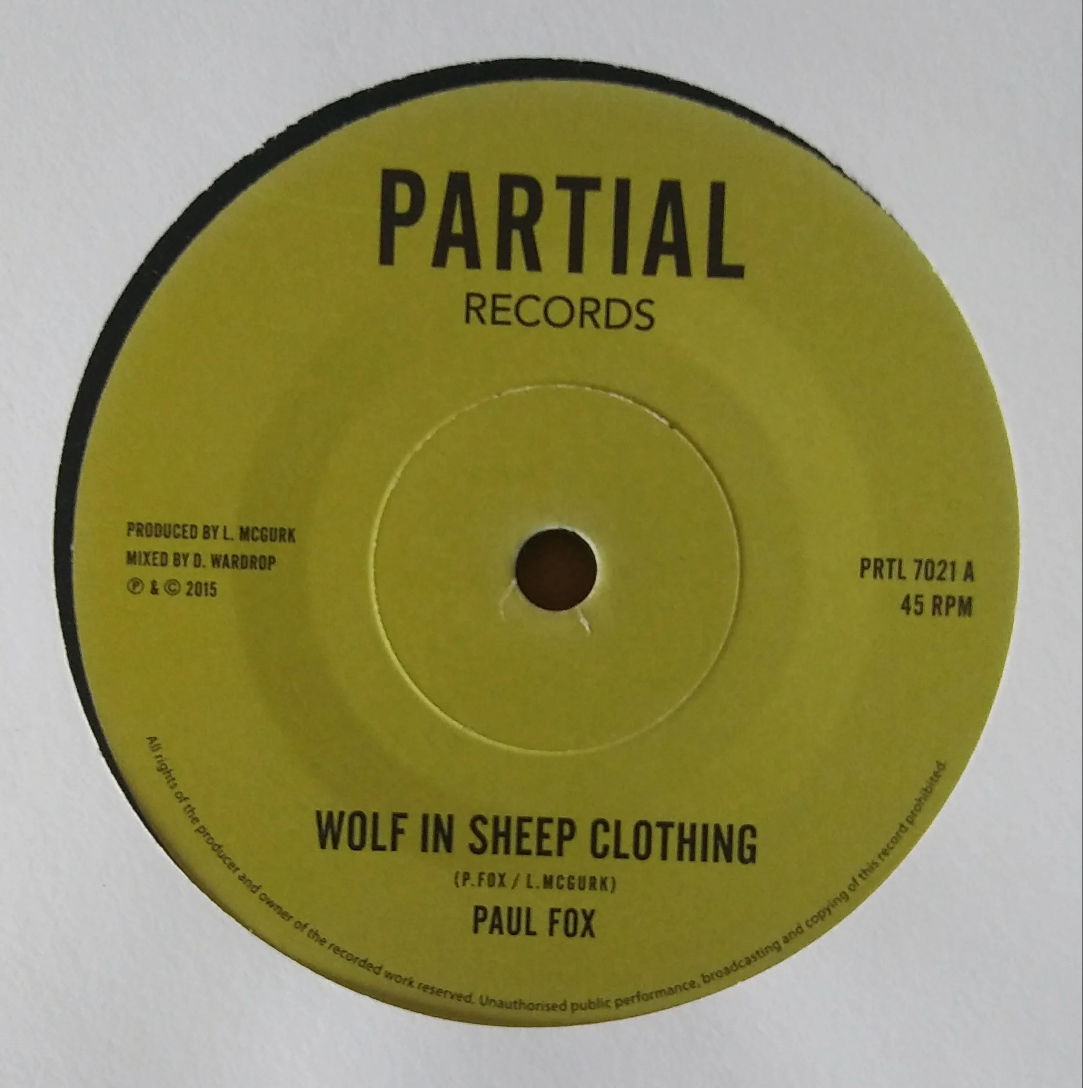 PRTL-7021 Paul Fox - Wolf in Sheep's Clothing - 7"