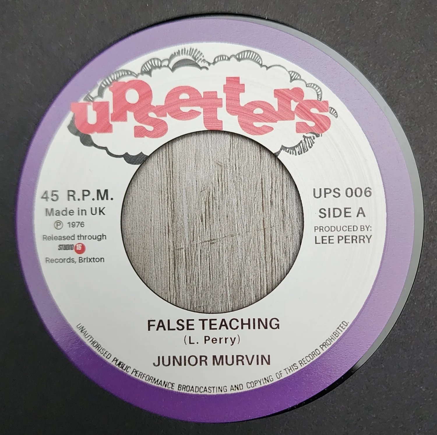 UPS-006 - Junior Murvin - False Teaching + Dub - 7'' — I