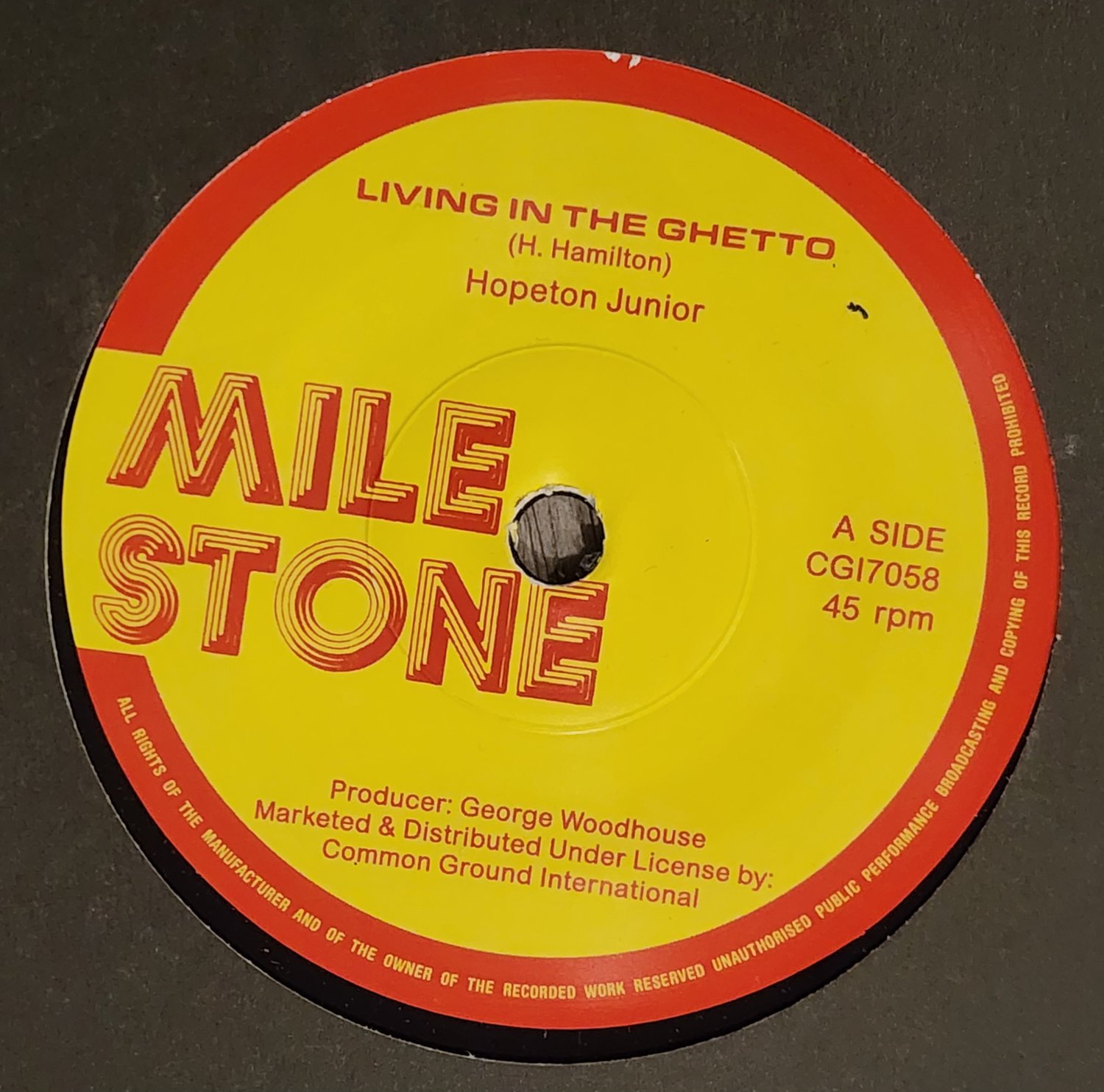 CGI-7058 - Hopeton Junior - Living In the Ghetto + Dub - 7