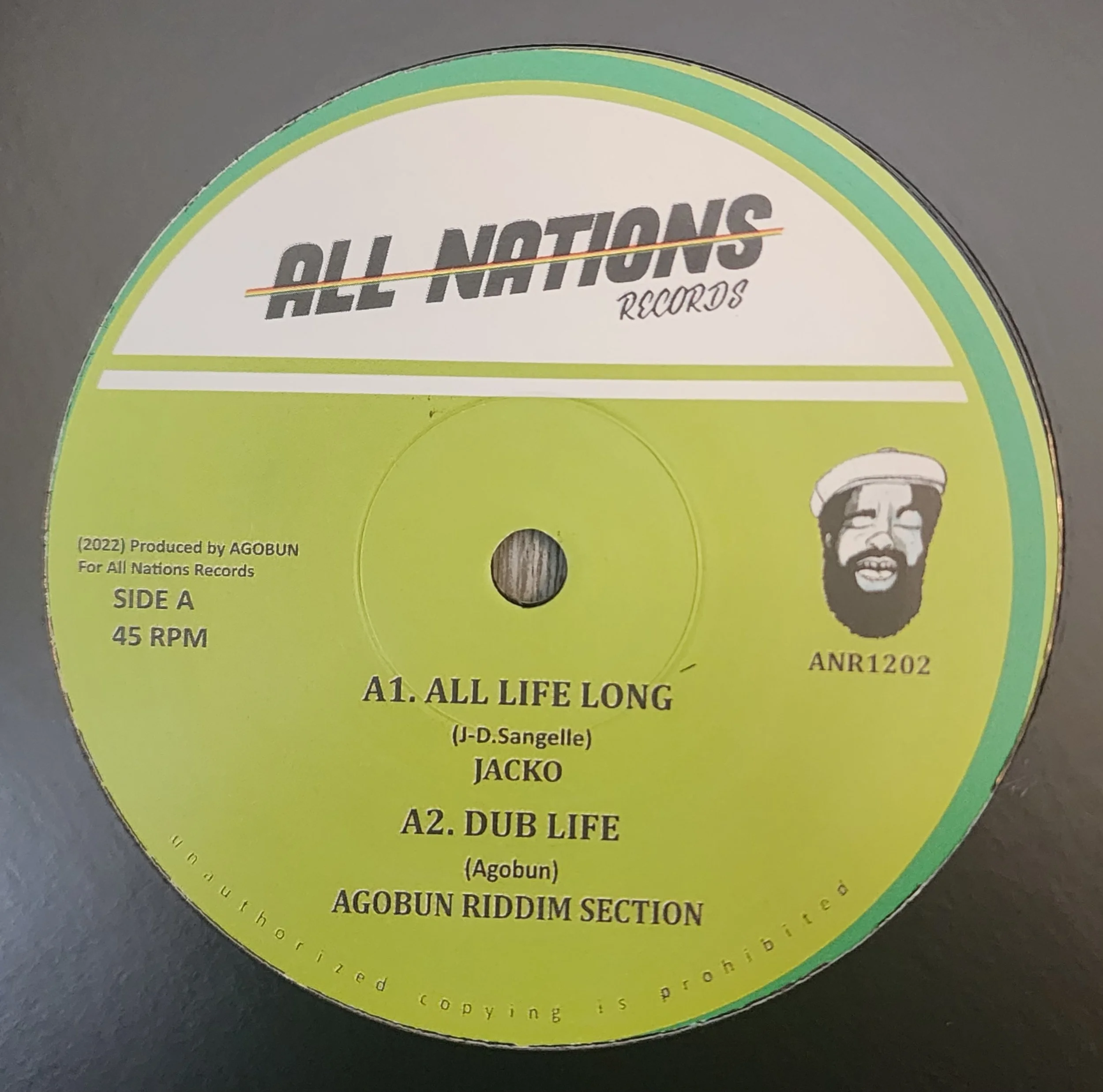 ANR-1202 - Jacko / Agobun - All Life Long + Dub Action - 12''