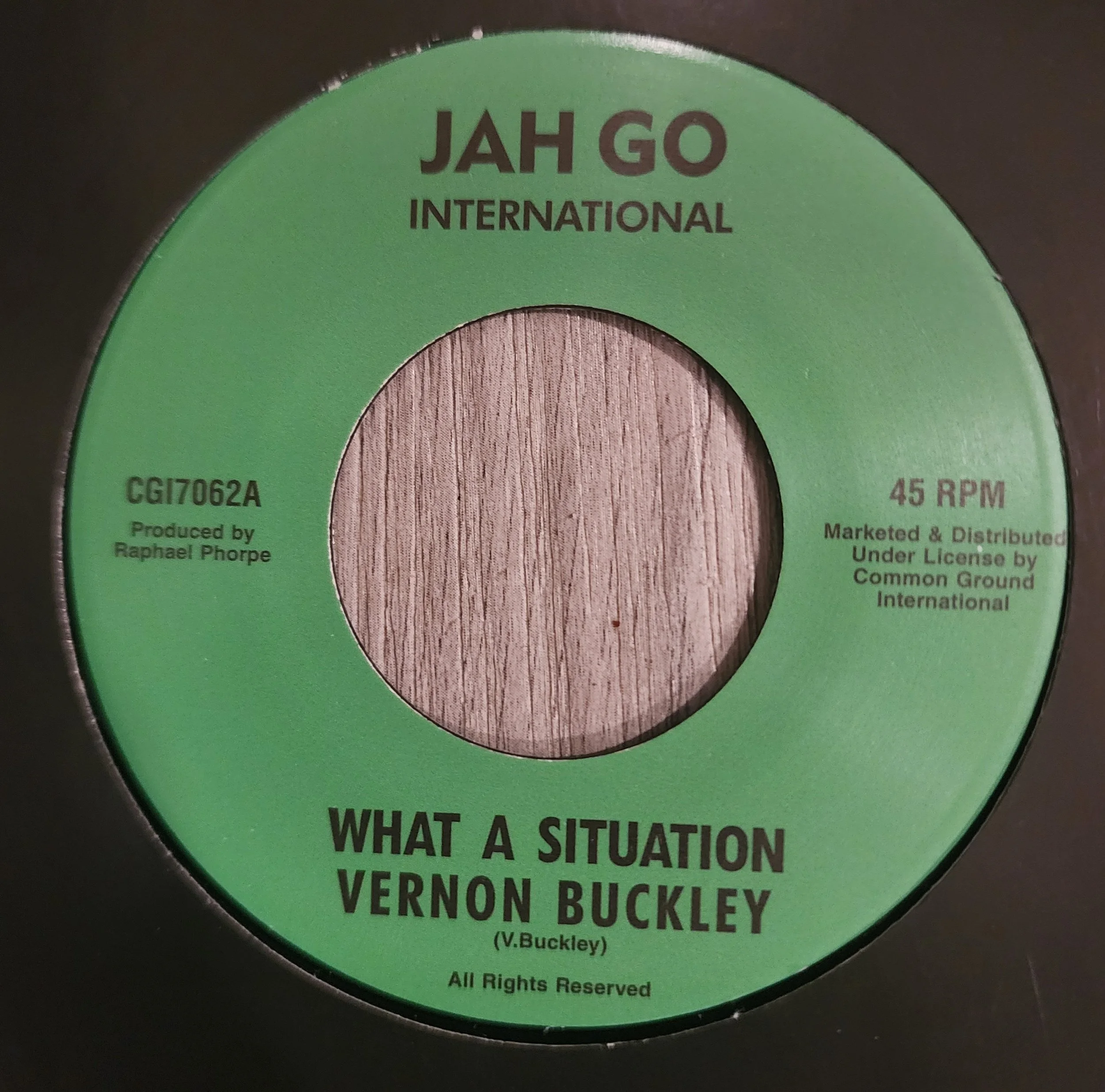 CGI-7062 - Vernon Buckley - What A Situation - 7"