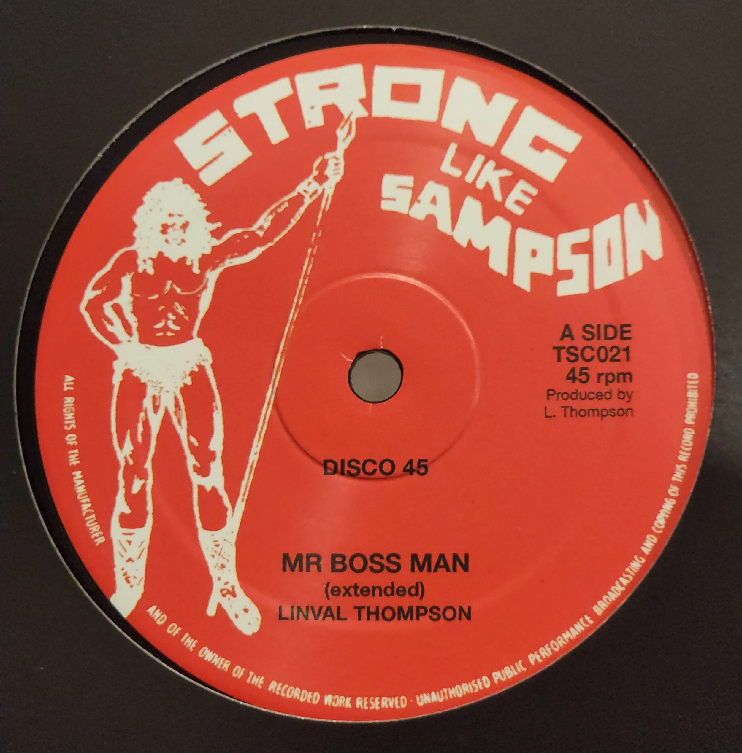 TSC-021 Linval Thompson / Ranking Trevor - Mr. Boss Man + Stop Pushing Me Around - 12''
