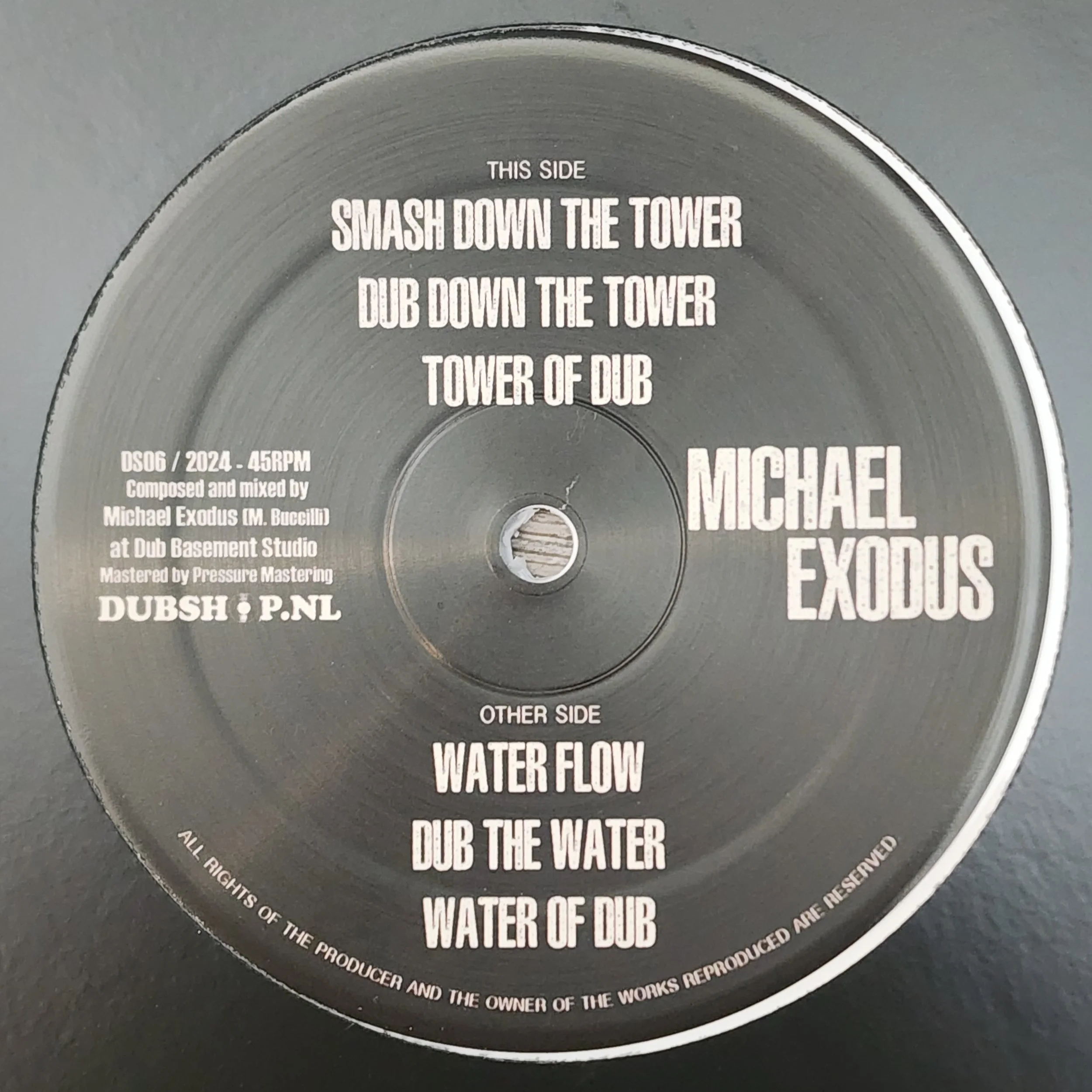 DS-06 - Michael Exodus - Smash Down The Tower + Water Flow - 12" (White Vinyl)