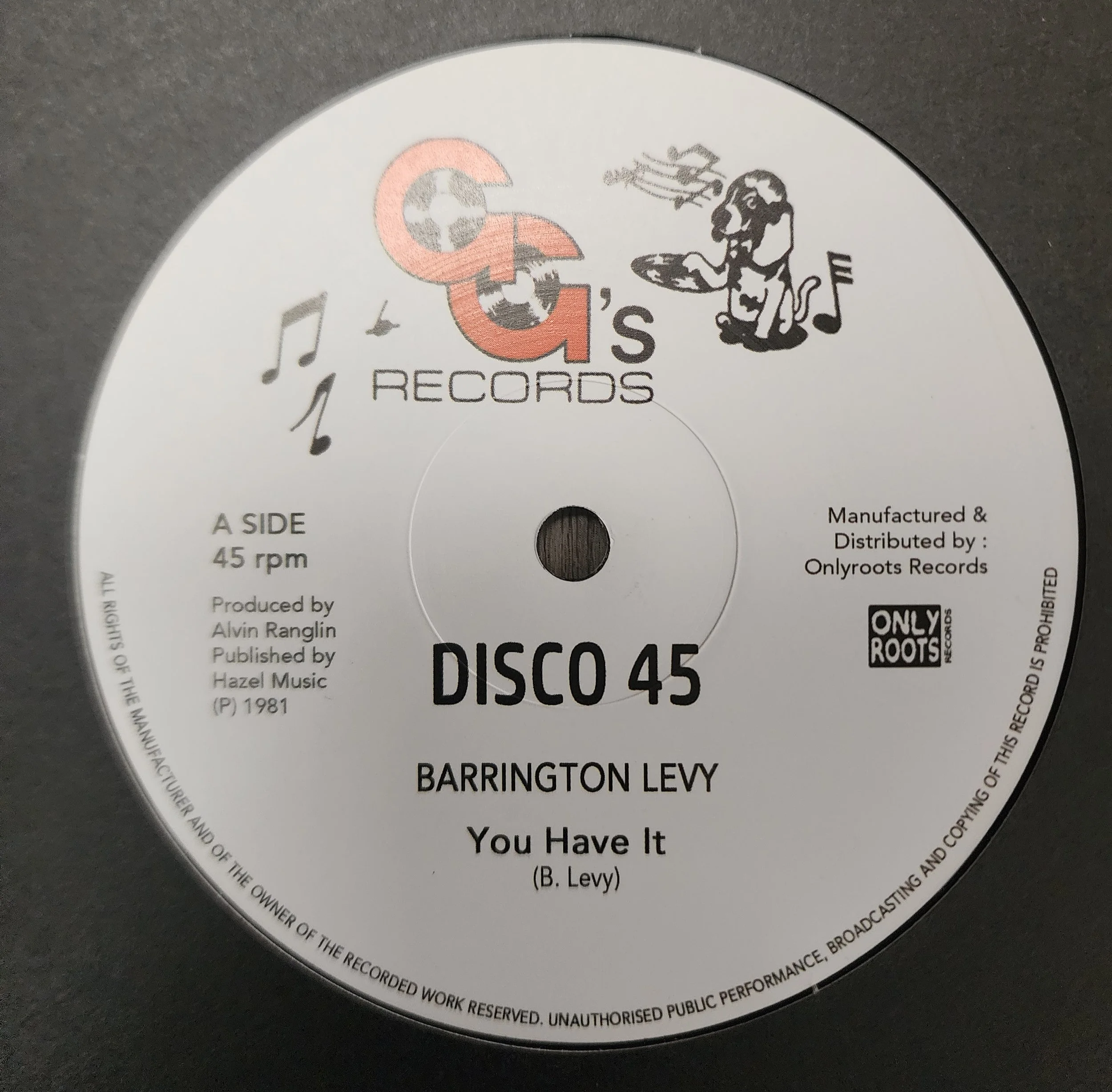 ORD-25 - Barrington Levy - You Have It + You Have a Dub - 12