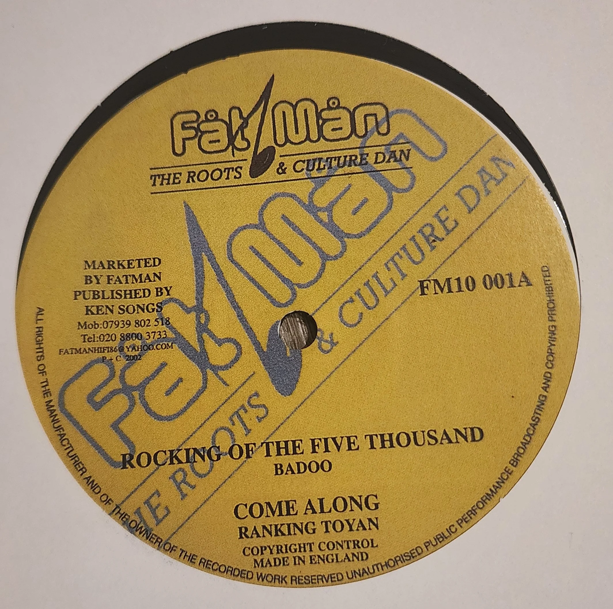 FM10-001 - Badoo / Ranking Toyan / Jah Stitch - Rocking Of The Five Thousand + Come Along + Make A Joyful Noise Unto Jah - 10