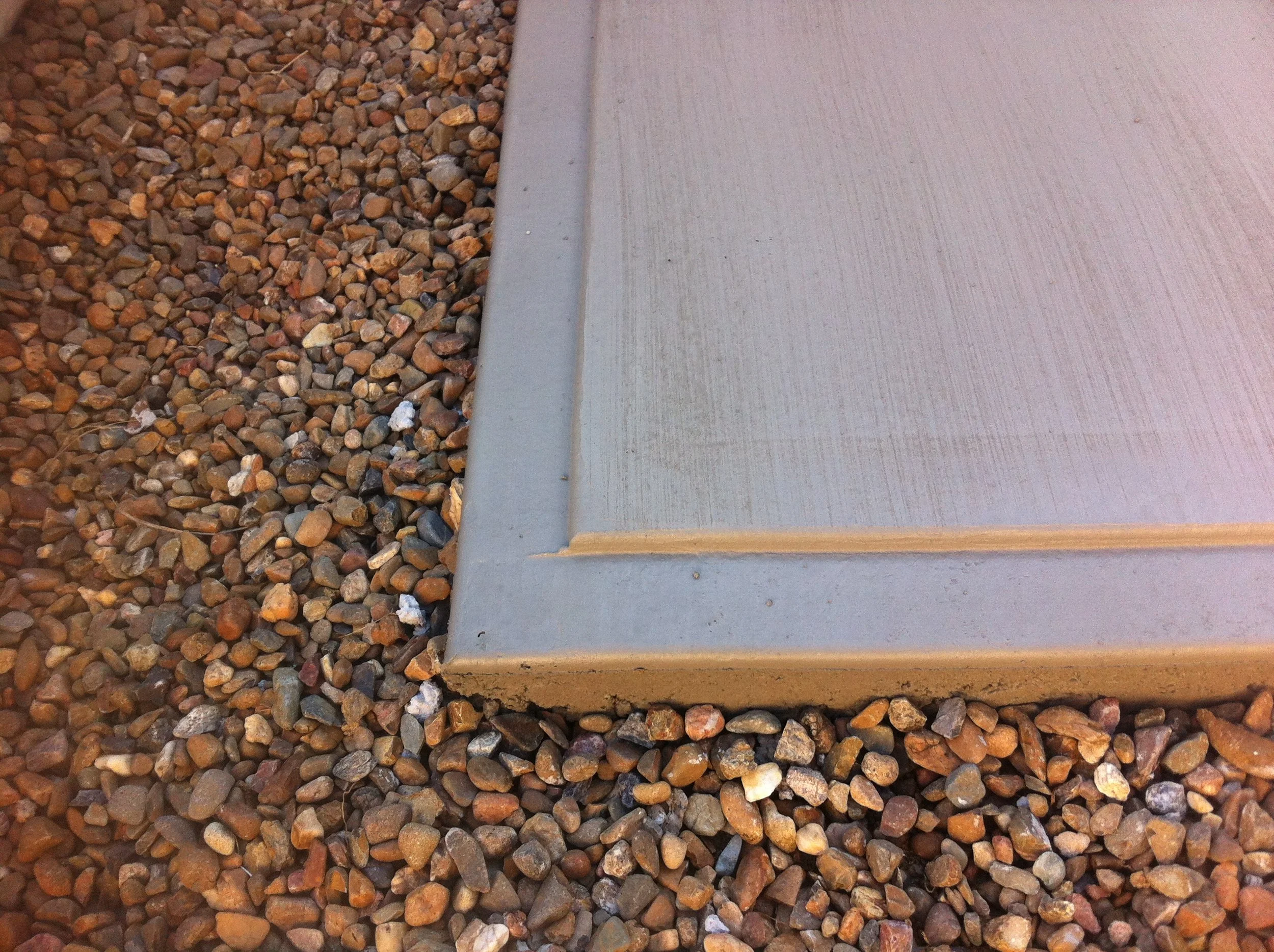 Close up of Garden shed slab with rebate Brisbane
