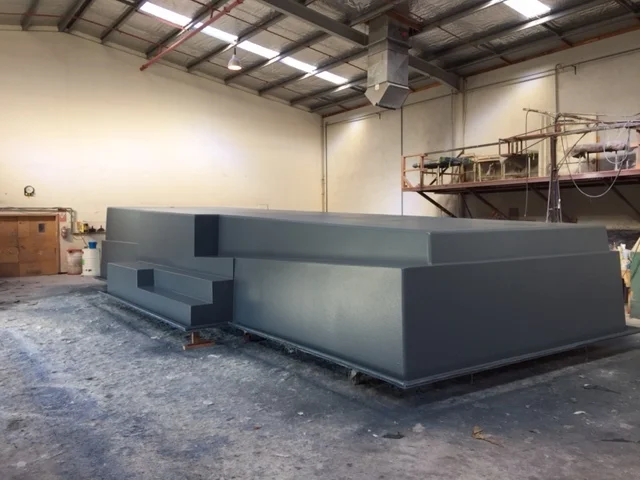 Superior Pools Auckland fibreglass pool almost complete.