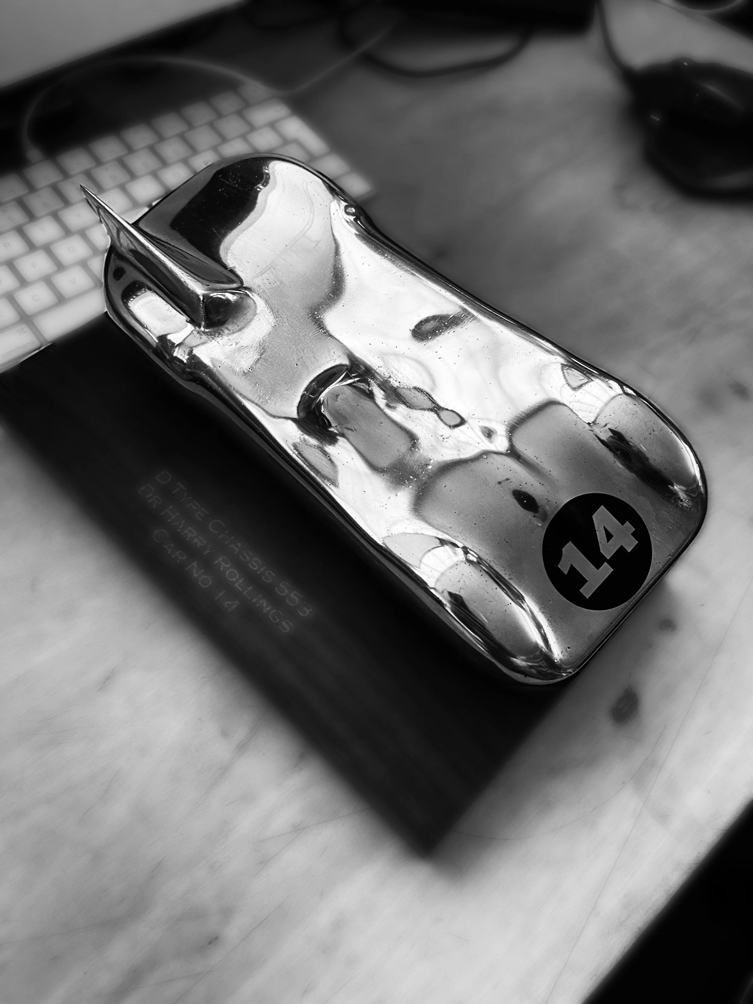  sculpture celebrating an iconic design hand polished solid aluminium. 