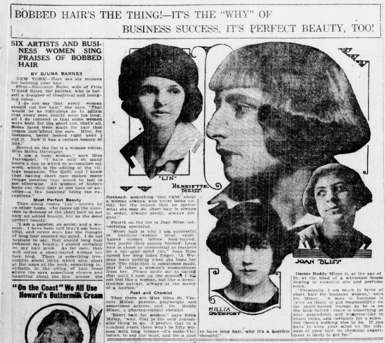 By Djuna Barnes - Arizona Republican. (Phoenix, Ariz.), 25 Sept. 1920. Chronicling America: Historic American Newspapers. Lib. of Congress ., Public Domain