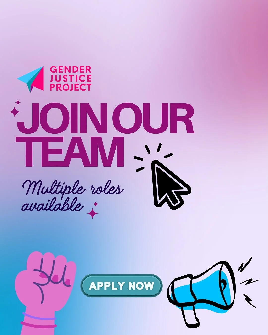 We are looking for volunteers to join us in promoting global gender justice while building their skills and growing their community! 

Head to the link in our bio or go to our website to apply 💌