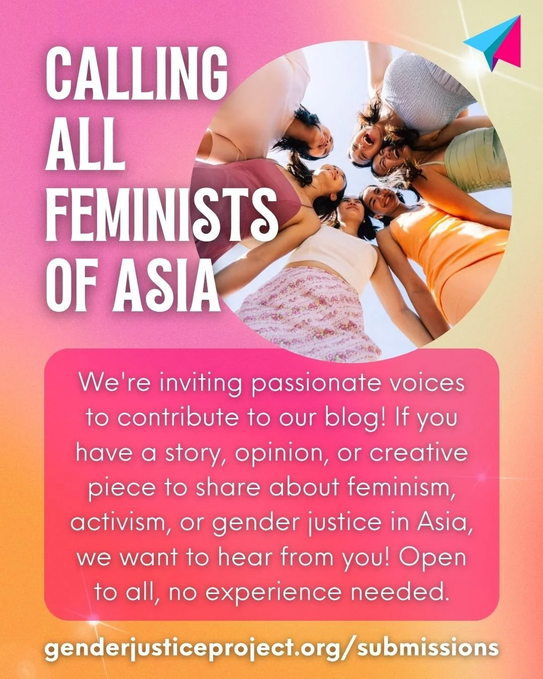 📣Have your voice heard! We want to publish your work.

We are seeking:
Pieces up to 2000 words on any aspect of feminism, intersectionality, gender or social justice.
Your piece can be personal, commentary, criticism, educational, or artistic. We al