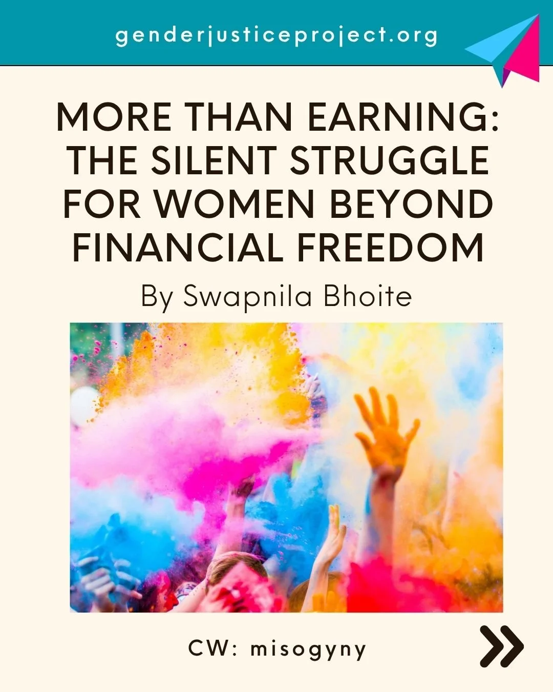 Our latest blog by Swapnila Bhoite uncovers the challenges women face beyond financial freedom, tackling misogyny and gendered expectations.

⚠️ This article contains discussion of misogyny and patriarchy.

🔗 Read the full piece via the link in our 
