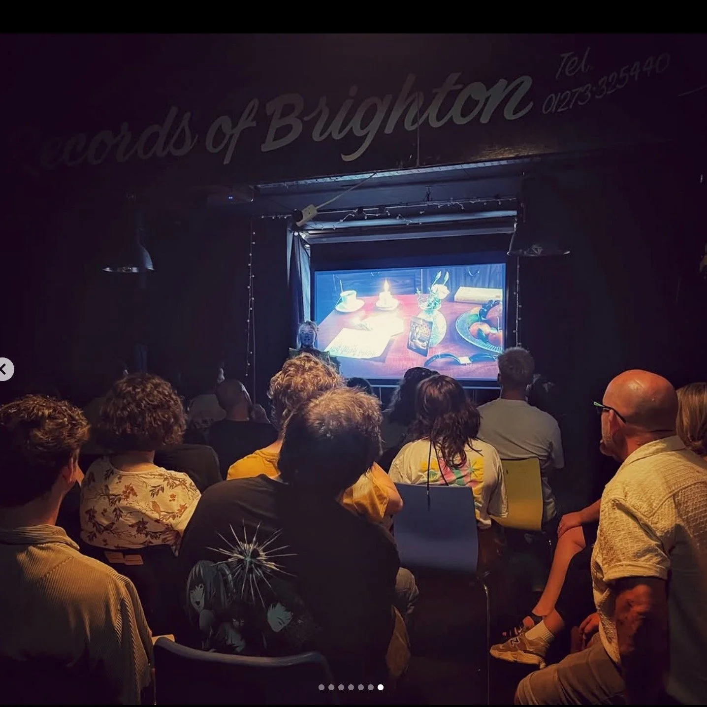 Thank you to @katejessopfilm from @brightonanimation for inviting me to show a film at her monthly pop-up event. I was able to show it looped, on the big screen, as the audience milled about before the start of the event, and then we watched it all t