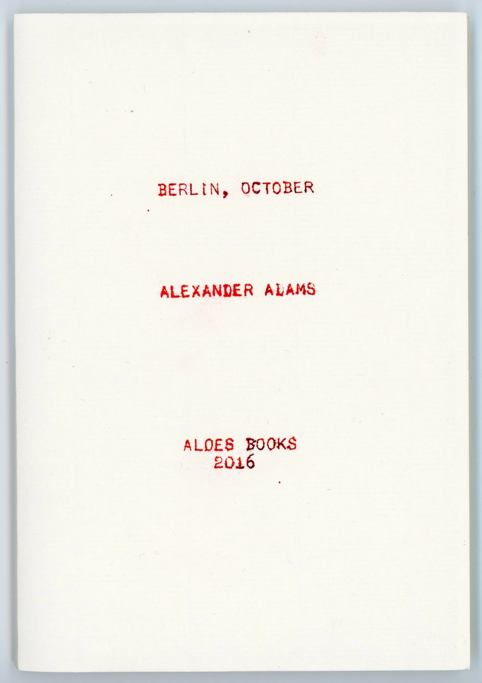 Berlin, October