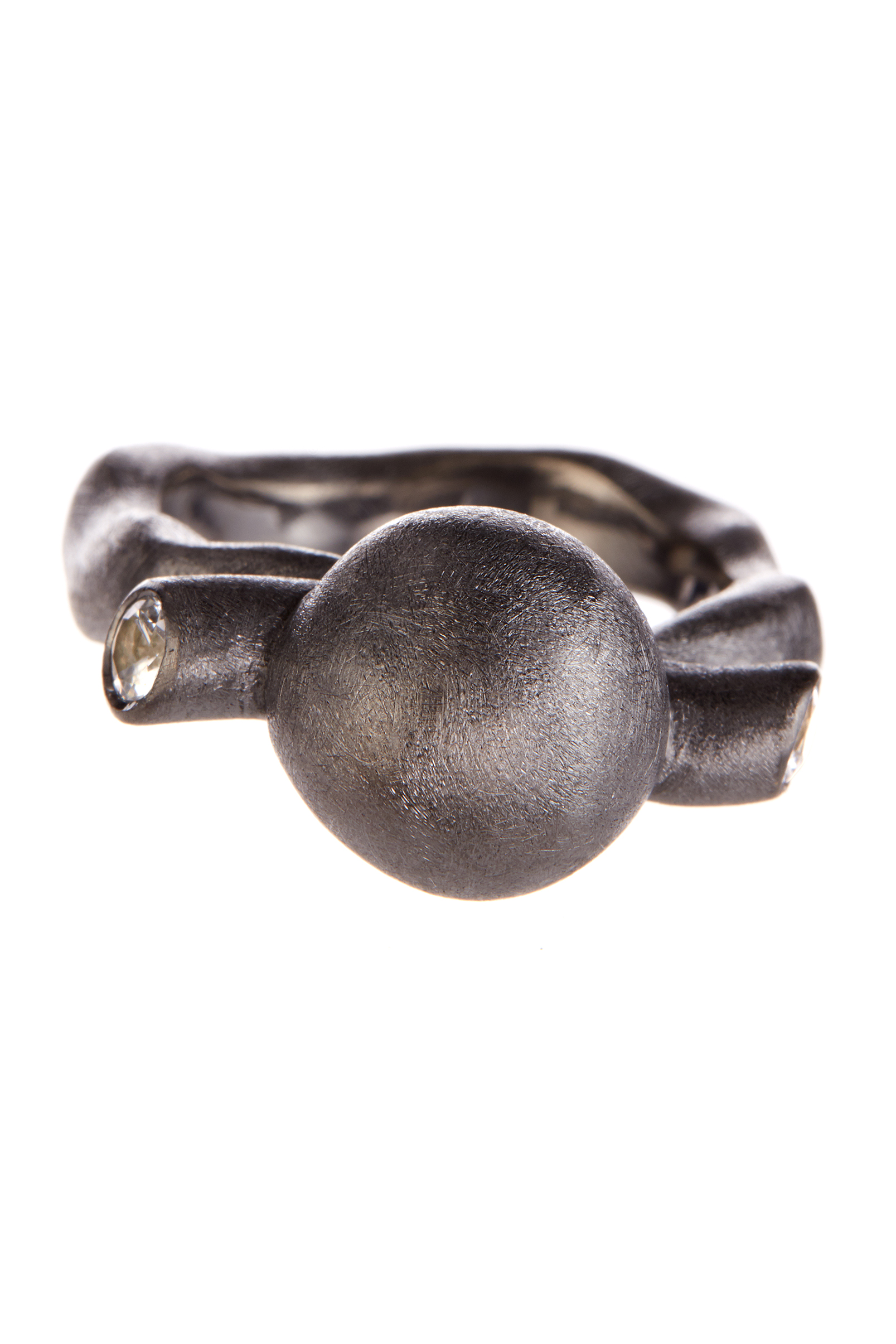 lg ball ring, black rho + white sapphires head on.jpg
