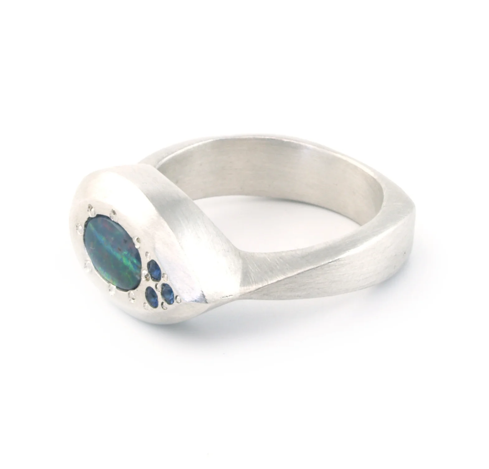 Drop Ring_Australian Boulder Opal_sapphires_side2.jpg