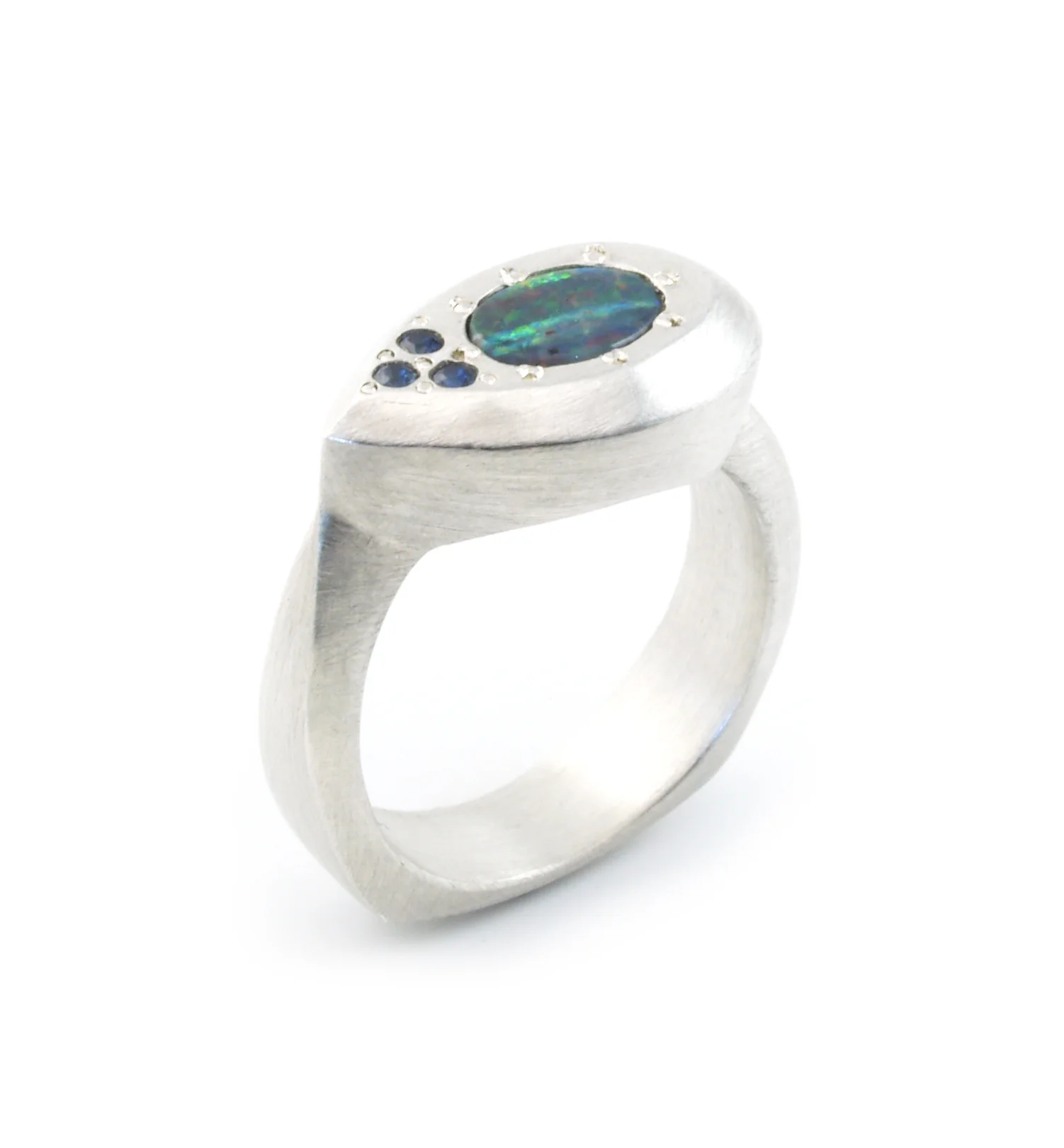 Drop Ring_Australian Boulder Opal_sapphires.jpg