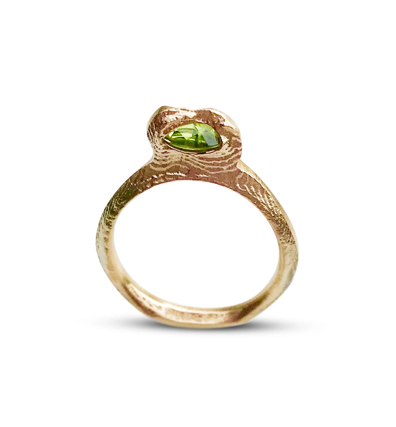 Lisa Markowitz - Australian Green Sapphire Gold Ring Back View.jpg