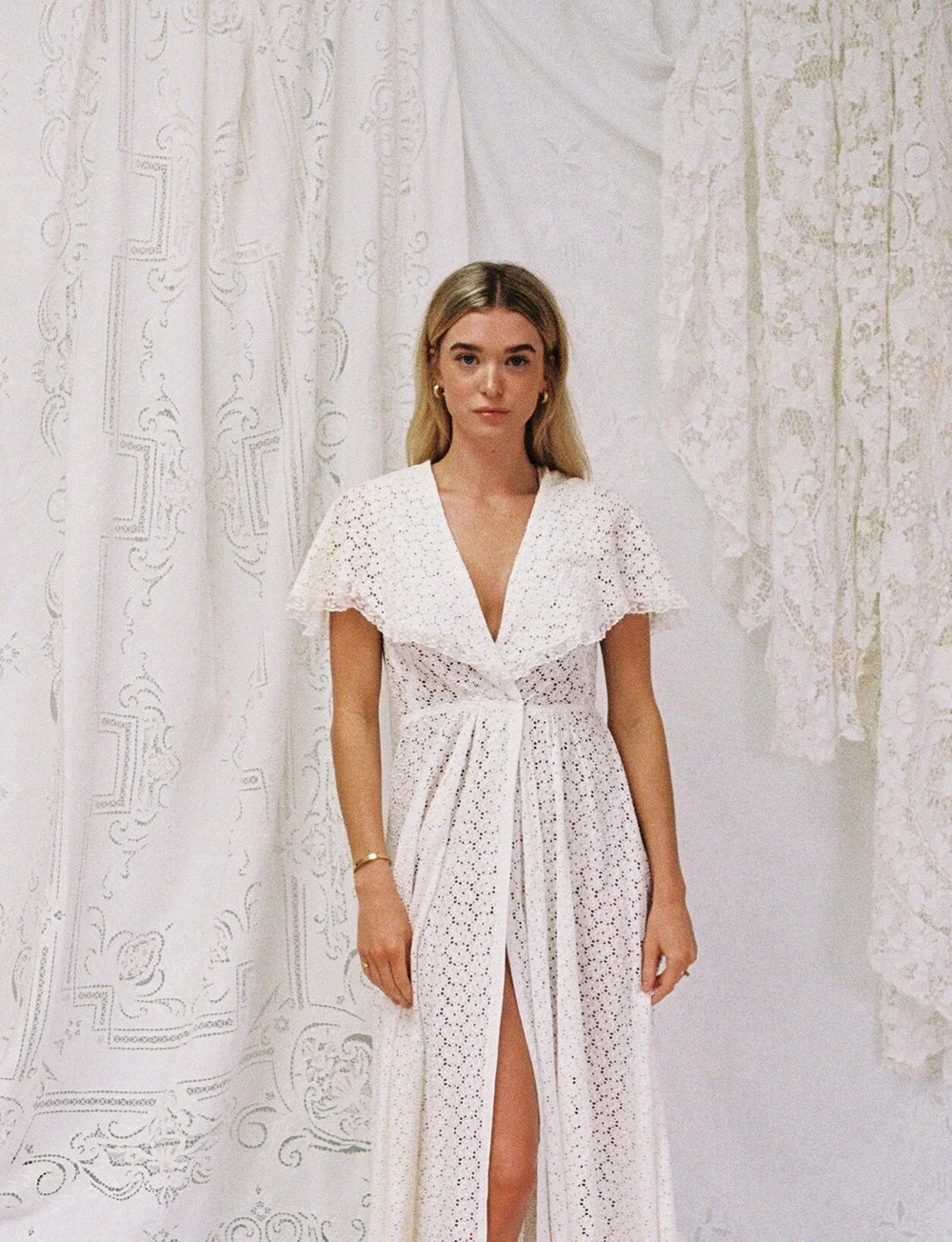 1940s Lace Eyelet Bridal Dress Madly Vintage 1940s Lace Eyelet Bridal Dress Madly Vintage