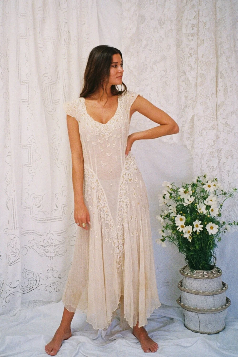 1930s Beaded Ethereal Dress  Madly Vintage