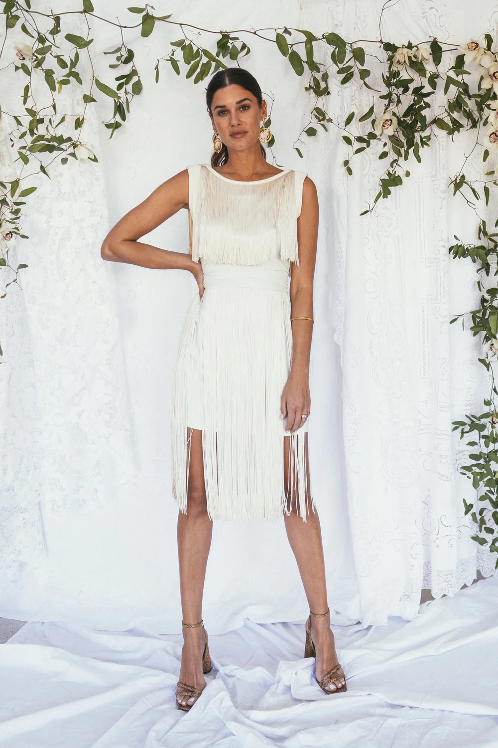 1960s Off White Fringe Dress  Madly Vintage