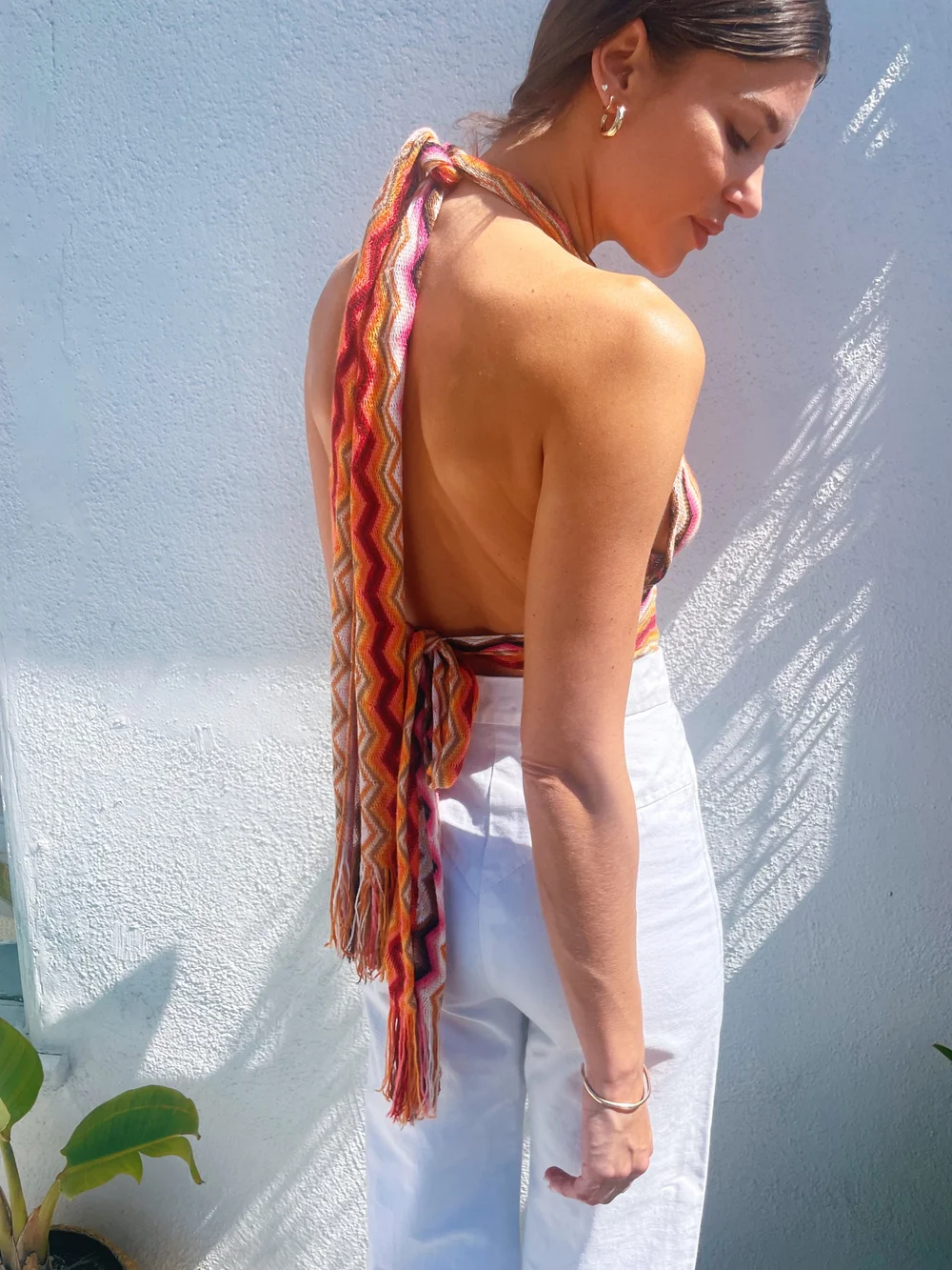 Top Missoni Rouge Fantaisie - Taille Italienne 44 (FR 42), Style Unique Comme Neuf
