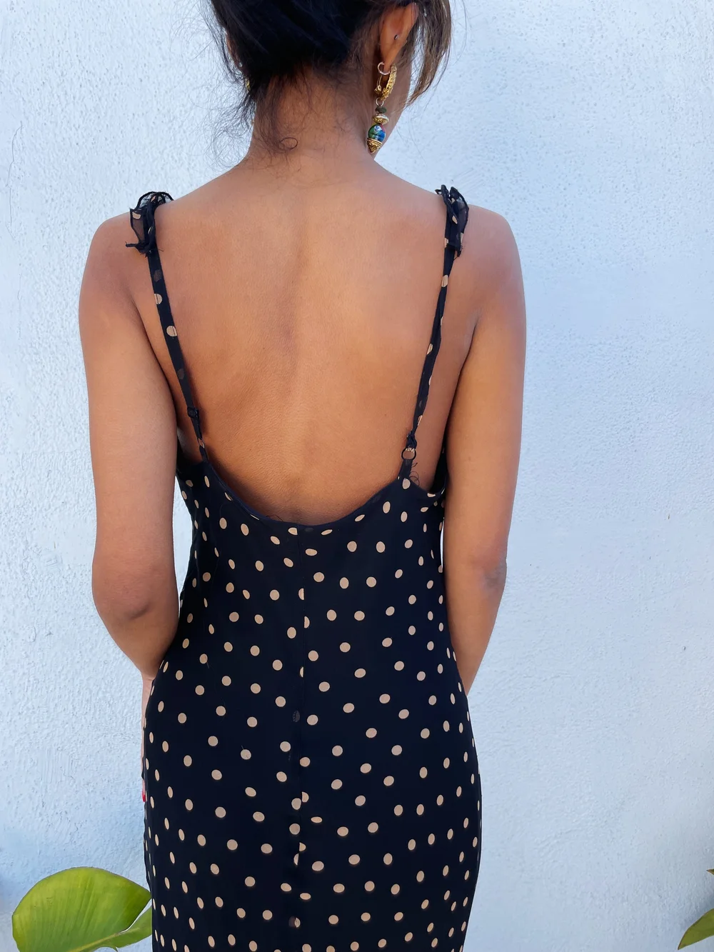 betsey johnson blue polka dot dress 90s Betsey Johnson Silk Polka Dot Slip Dress  Madly Vintage