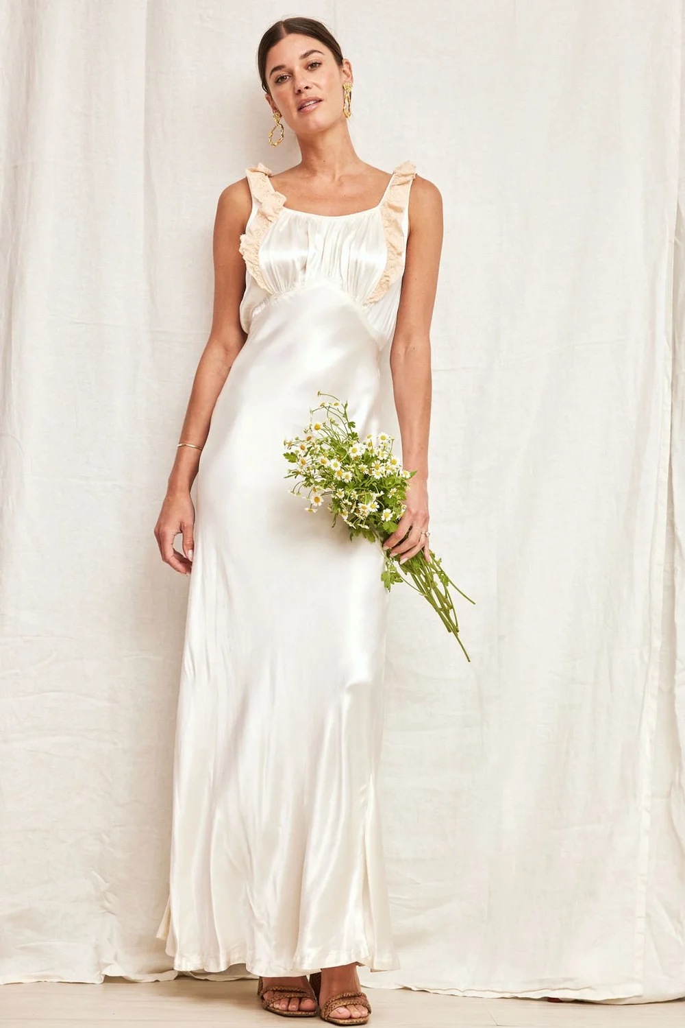 1940s Off White Silk Slip Dress — Madly Vintage