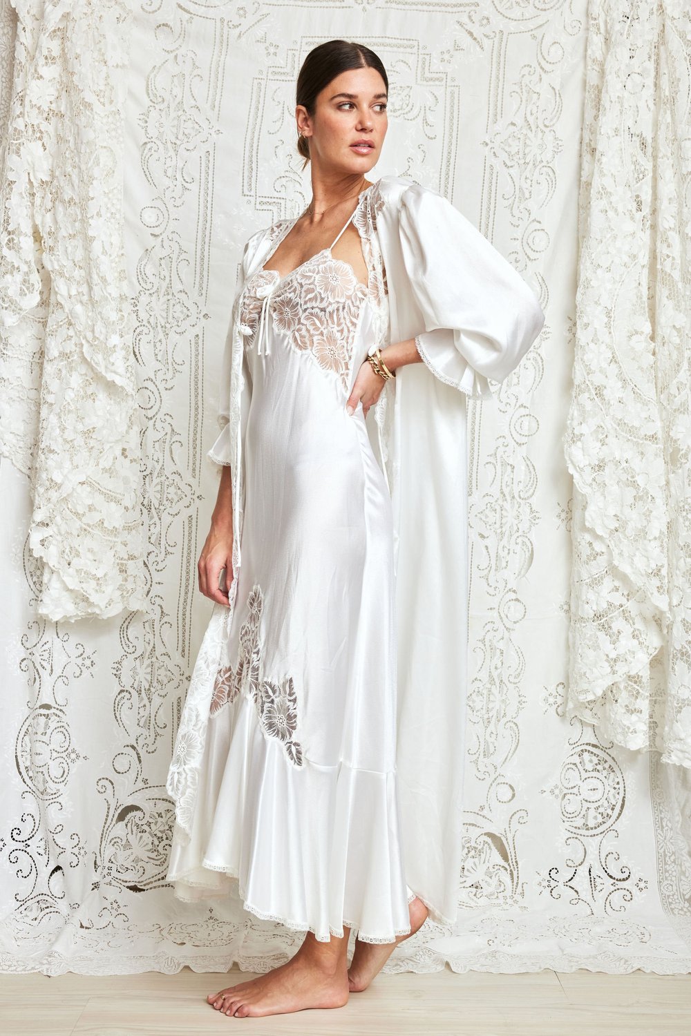 Chiffon Nightgown 1960s Peignoir Set Peignoir Sets 1960s Chiffon