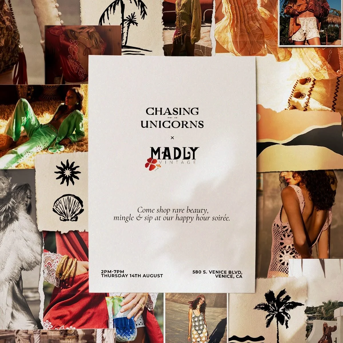 This Thursday in Venice! My girl @chasing__unicorns is bringing her beautiful pieces all the way from Australia ๐ Join us for drinks + dress up at @the_honeyhouse from 2-7pm ๐ฅ it’s going to be a fun one see u there !