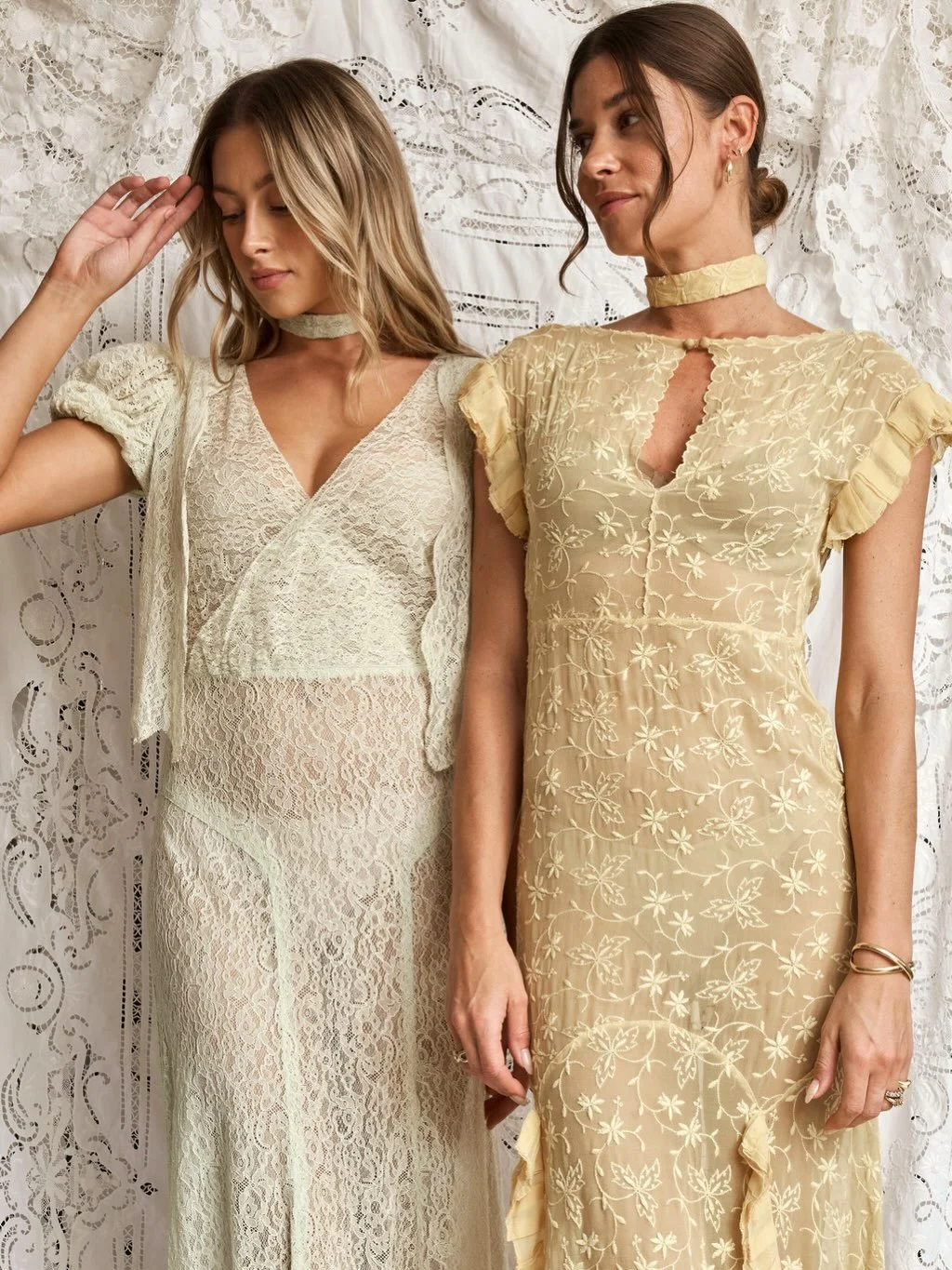 For the unconventional bride who&rsquo;s looking for a little color ~ one of these 1930s lace dresses would be my pick 💛 #madlybridal coming soon