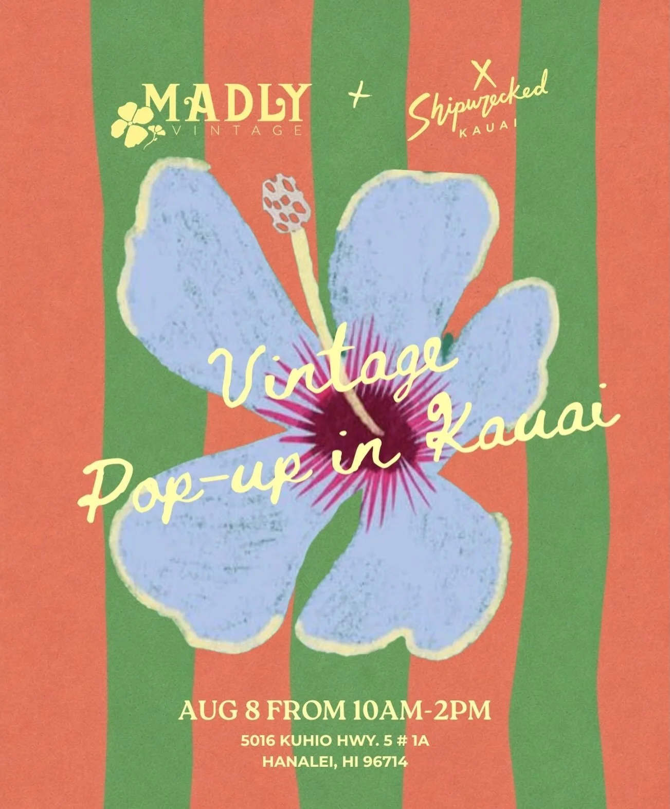 You mean I get to have a vintage pop up in Kauai ?! 6th grade Maddy is absolutely screaming about this one. 🌺 Find me at @shipwreckedkauai Aug 8 in Hanalei !