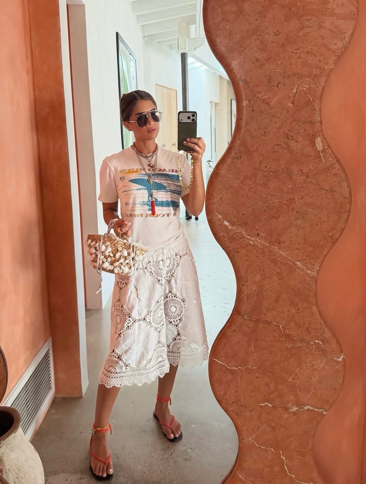 Made these shorts from vintage lace + who better to style them than @rocky_barnes 🧡

We have 2 more avail at @redo_market this Sunday ~ See u in Dana Point 9&ndash;5pm ⛱️