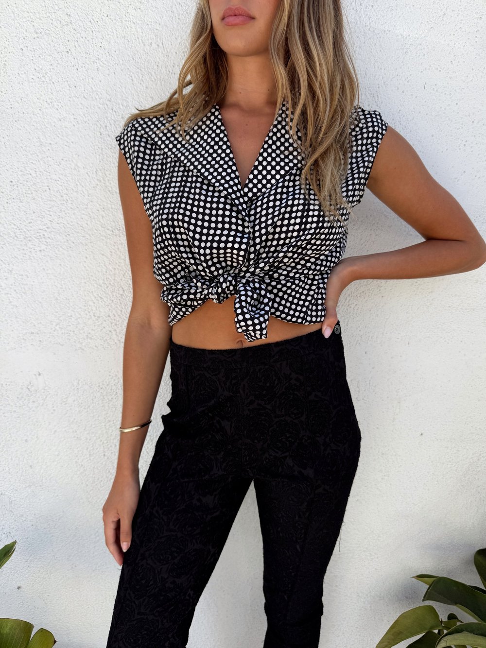 90s Chloe Polka Dot Silk Blouse — Madly Vintage