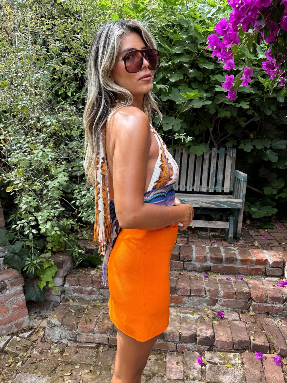 90s Moschino Orange Beaded Skirt — Madly Vintage