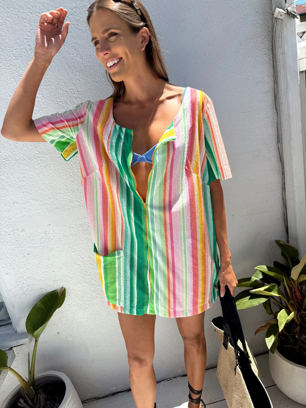 terry cloth beach dress Terry Cloth Beach Mini Dress — Madly Vintage
