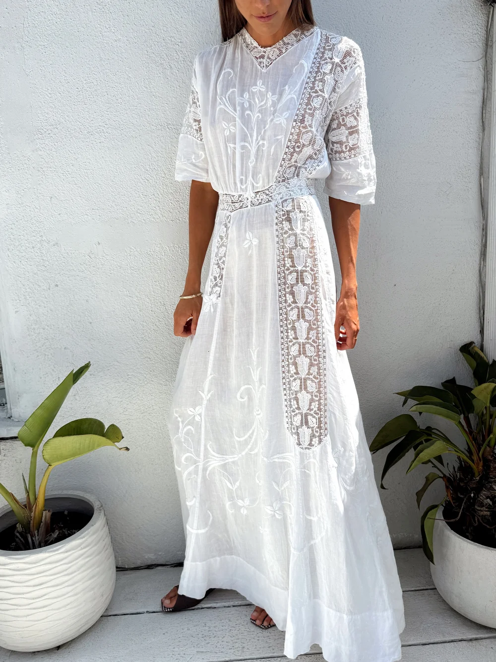 Edwardian Lace Long Dress — Madly Vintage
